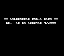 Goldrunner (Music Demo) Title Screen
